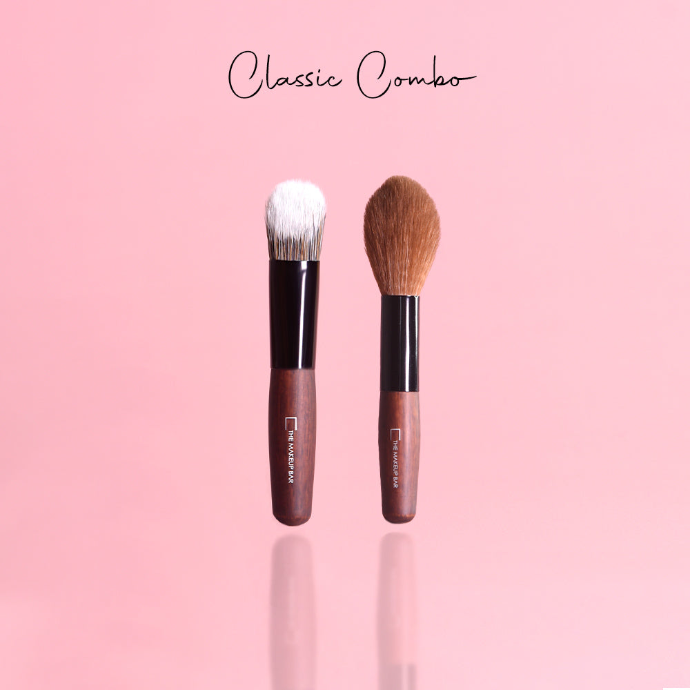 Real Techniques Everyday Essentials + Sponge Kit, Makeup Brushes & Makeup Blending Sponge Set, For Foundation, Blush, Bronzer, Eyeshadow, & Powder, Vegan Synthetic Bristles, 5 Piece Set